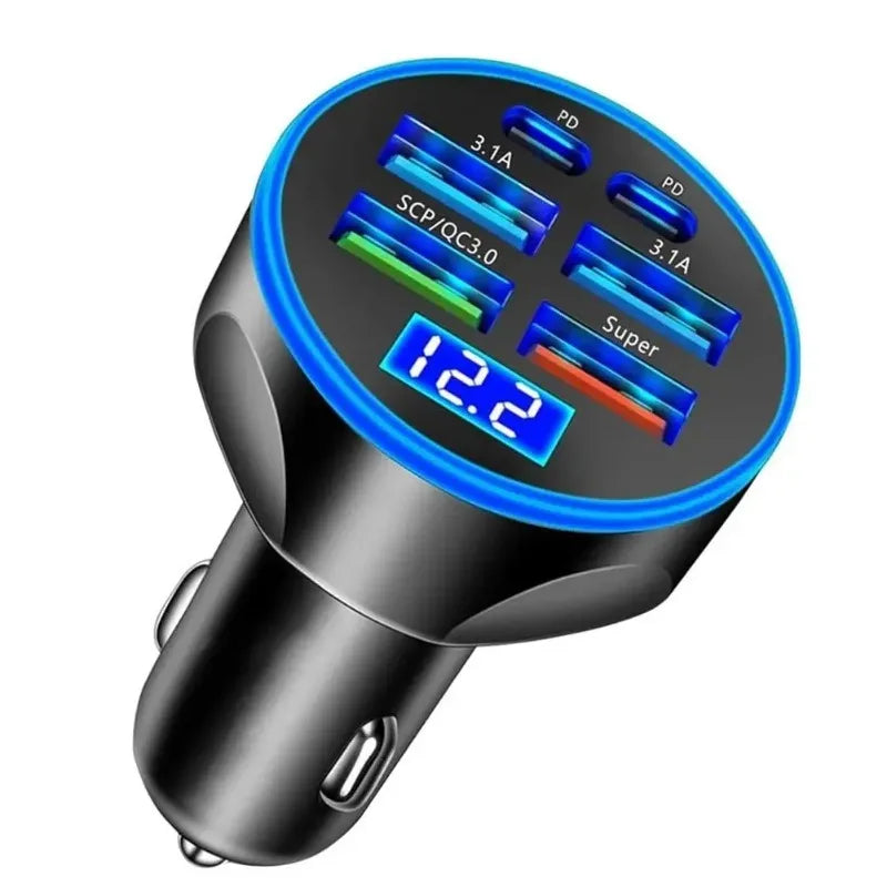 CARGADOR DE COCHE 300w-4USB+1 USB-C