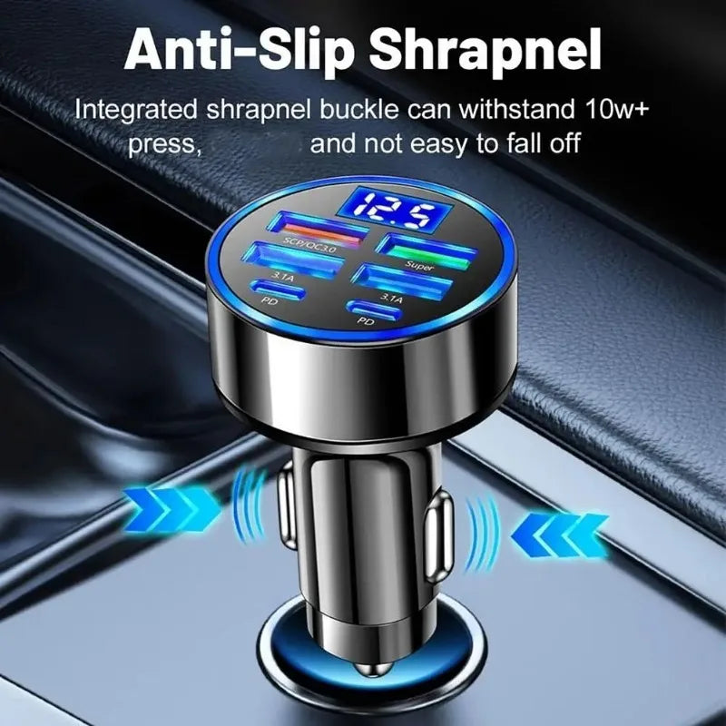 CARGADOR DE COCHE 300w-4USB+1 USB-C