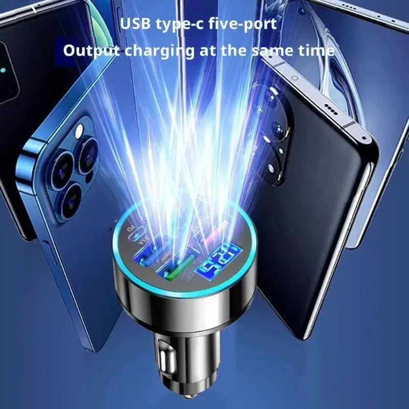 CARGADOR DE COCHE 300w-4USB+1 USB-C